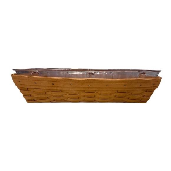 Longaberger Other - 1996 Longaberger Large Hostess Serving Tray Handles 2 Protectors Divided